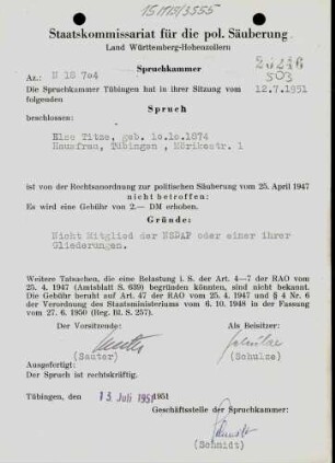 Titze, Else