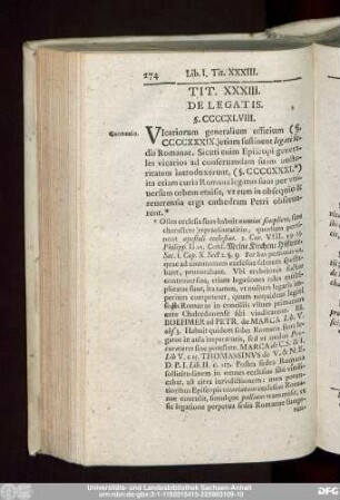Tit. XXXIII. De Legatis.