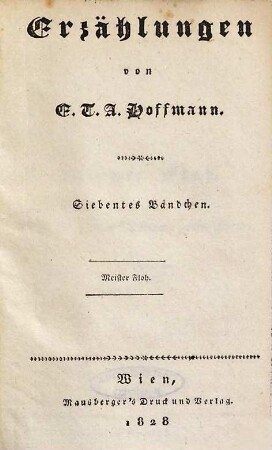 Erzählungen, 7. Meister Floh