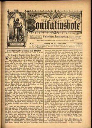 Ausgabe vom Sonntag, den 21. Oktober 1894.