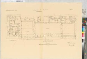 Bestandszeichnung Empfangsgebäude Barmen-Hauptbahnhof, Blatt 3: Grundriß Keller, M. 1:100 Blnr.: 3