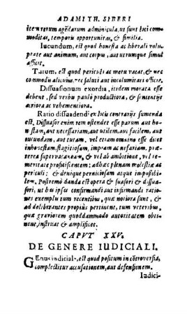 Capvt XXV. De Genere Iudiciali