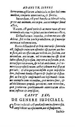 Capvt XXV. De Genere Iudiciali