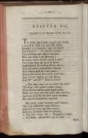 The first Book of the Epistels, Ep. VII. - The Second Book of the Satires, Sat. VI