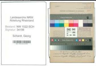 Entnazifizierung Georg Schardt , geb. 30.07.1904 ()