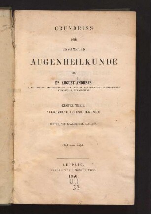 1: Allgemeine Augenheilkunde