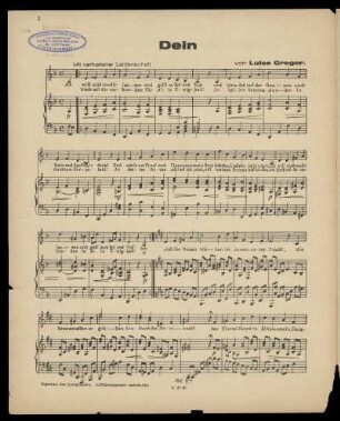 Dein (Op. 122)