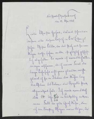 Brief von Herbert Eulenberg und Hedda Eulenberg an Gerhart Hauptmann