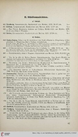 II. Städteansichten (Nr. 460 - 1261)