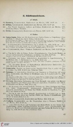 II. Städteansichten (Nr. 460 - 1261)