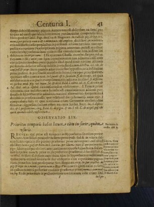 Observatio LIX. Prioritas temporis habet locum tàm in sorte, quàm usuris.