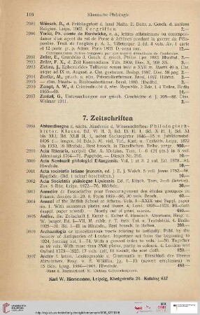 7. Zeitschriften (Nr. 2998-3072)
