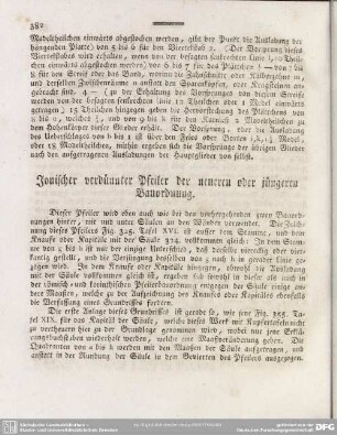 Ionischer verdünnter Pfeiler der neueren oder jüngeren Bauordnung