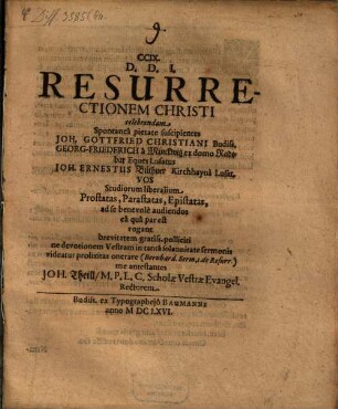 CCIX. Resurrectionem Christi celebrandam ...