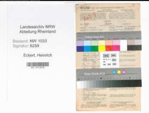 Entnazifizierung Heinrich Eckert , geb. 31.08.1893 (Polizeibeamter)