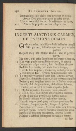 Incerti Auctoris Carmen, De Passione Domini