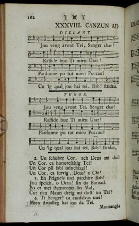 XXXVIII. Canzun Ad Uraziun Generala