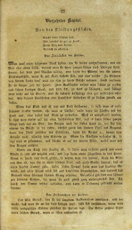 Vierzehntes Kapitel. Von den Kleidungsstücken