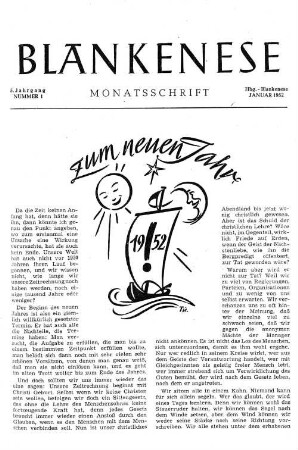Nummer 1 : Januar 1952