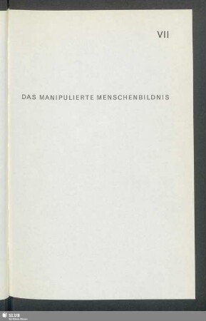 Das manipulierte Menschenbildnis