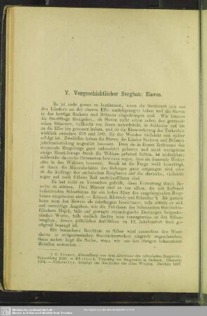 V. Vorgeschichtlicher Bergbau: Slaven