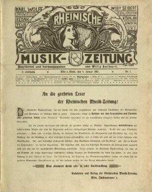 Rheinische Musik-Zeitung / 2. Jahrgang 1901