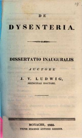 De dysenteria : Diss. inaug.