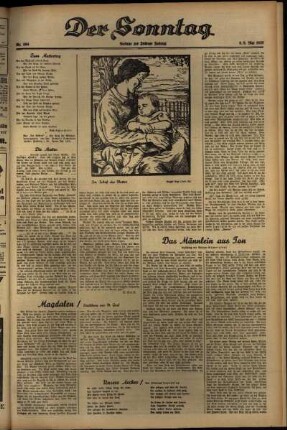 Vierte Ausgabe vom Samstag, den 08. Mai 1937.