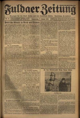 Ausgabe vom Donnerstag, den 17. Januar 1929.
