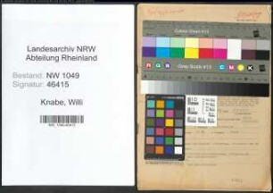 Entnazifizierung Willi Knabe , geb. 19.11.1909 (Kaufmaennischer Angestellter)
