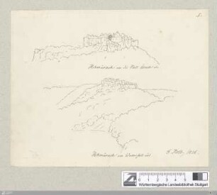 Hohenurach von der Stadt Urach aus