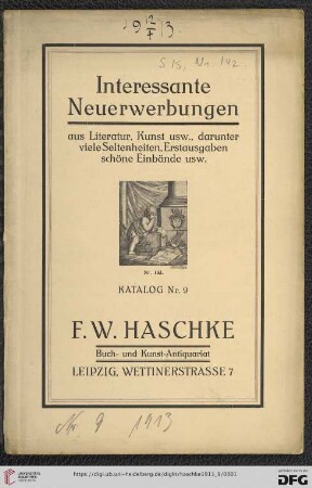 Nr. 9: Katalog: Interessante Neuerwerbungen