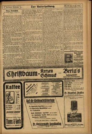 Vierte Ausgabe vom Samstag, den 20. Dezember 1924.
