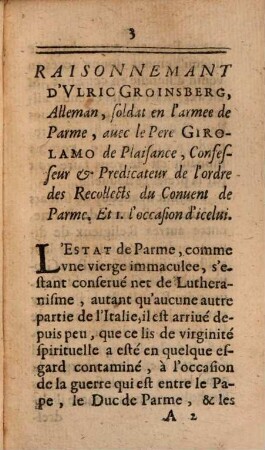 La Mercuriale de Parme contre le Lutheranisme