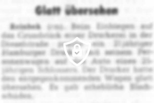 Glatt übersehen
