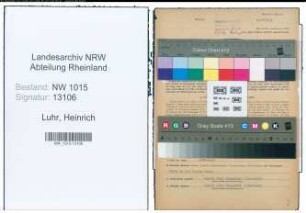 Entnazifizierung Heinrich Luhr , geb. 02.11.1890 (Justizangestellter)