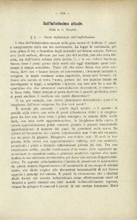 Sull'infinitesimo attuale.