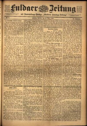 Ausgabe vom Freitag, den 22. April 1898.