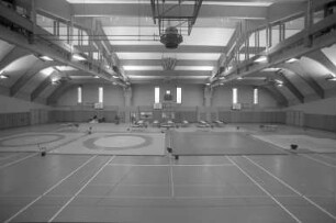 Einweihung der Sport- und Mehrzweckhalle "Rheinstrandhalle" Daxlanden in der August-Dosenbach-Straße am 23. April 1980