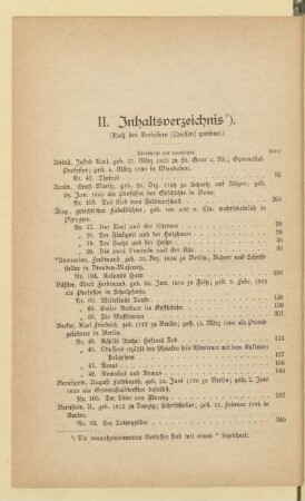 II. Inhaltsverzeichnis