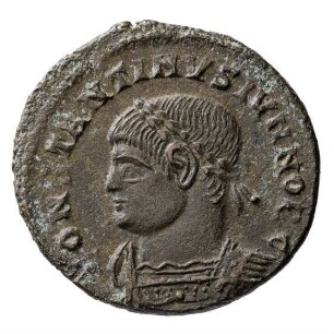 Münze, Follis, Aes 3, 329 n. Chr.