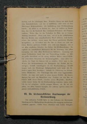 VII. Die kirchenrechtlichen Anschauungen der Kirchenordnung.