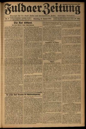 Ausgabe vom Dienstag, den 13. Januar 1931.