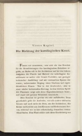 Viertes Kapitel. Die Richtung der karolingischen Kunst.