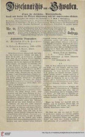 25: Schwäbische Biographien : Wilhelm Ulrich Freiherr v. Guttenberg, 18. Dekan in Komburg, 1695-1736, [2]