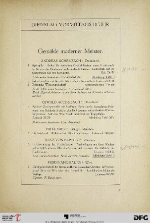 Dienstag, vormittags 10 Uhr (Nr. 1-125)