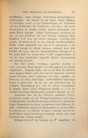 Mittheilungen aus Handschriften