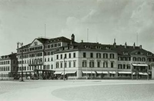 Dresden, Theaterplatz, Hotel Bellevue. Ansicht von Süden