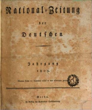 National-Zeitung der Deutschen. 1809