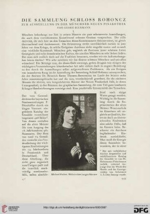 22: Die Sammlung Schloss Rohoncz : zur Ausstellung in der Münchner Neuen Pinakothek